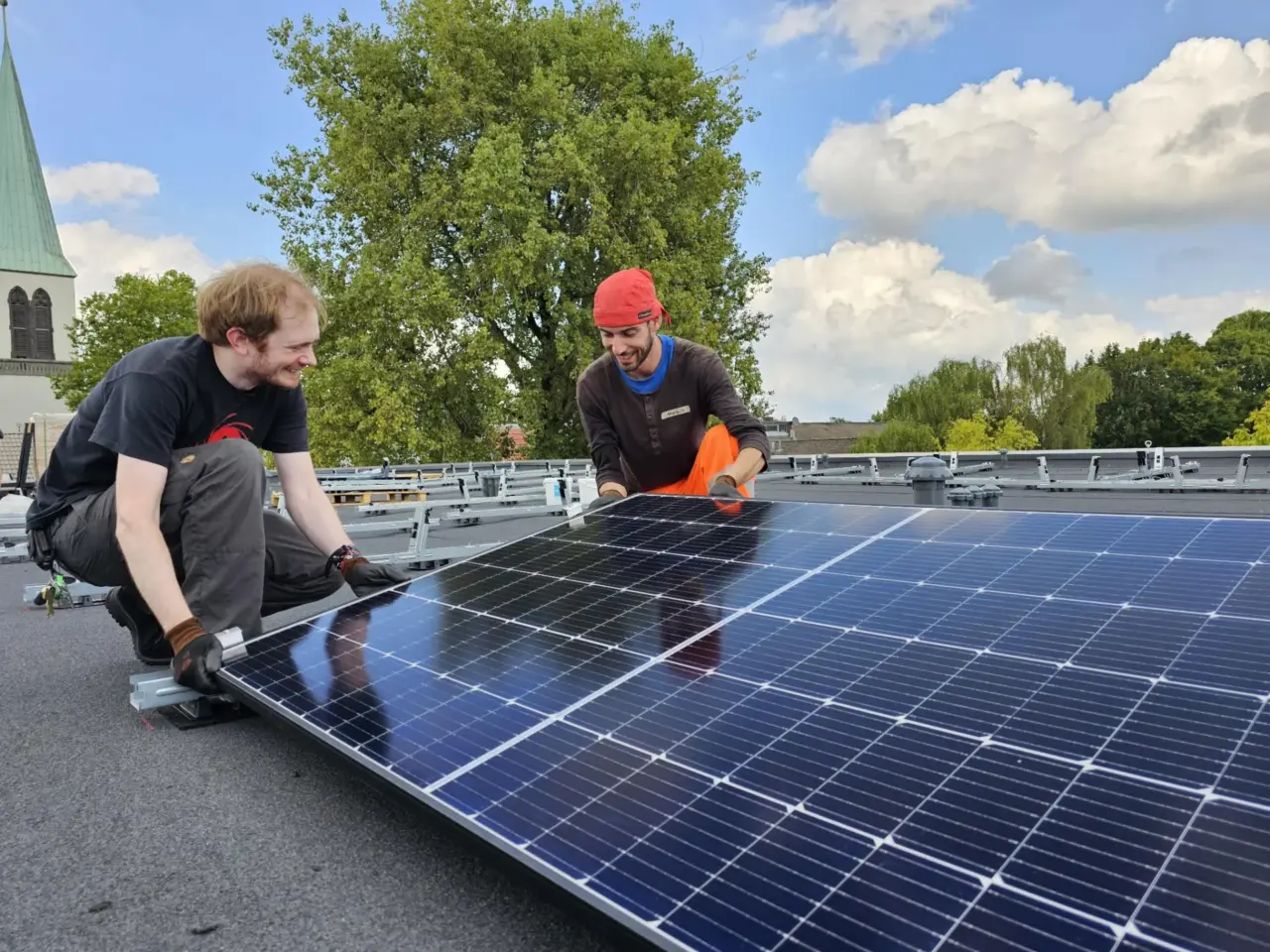 Aufbau der Solarmodule