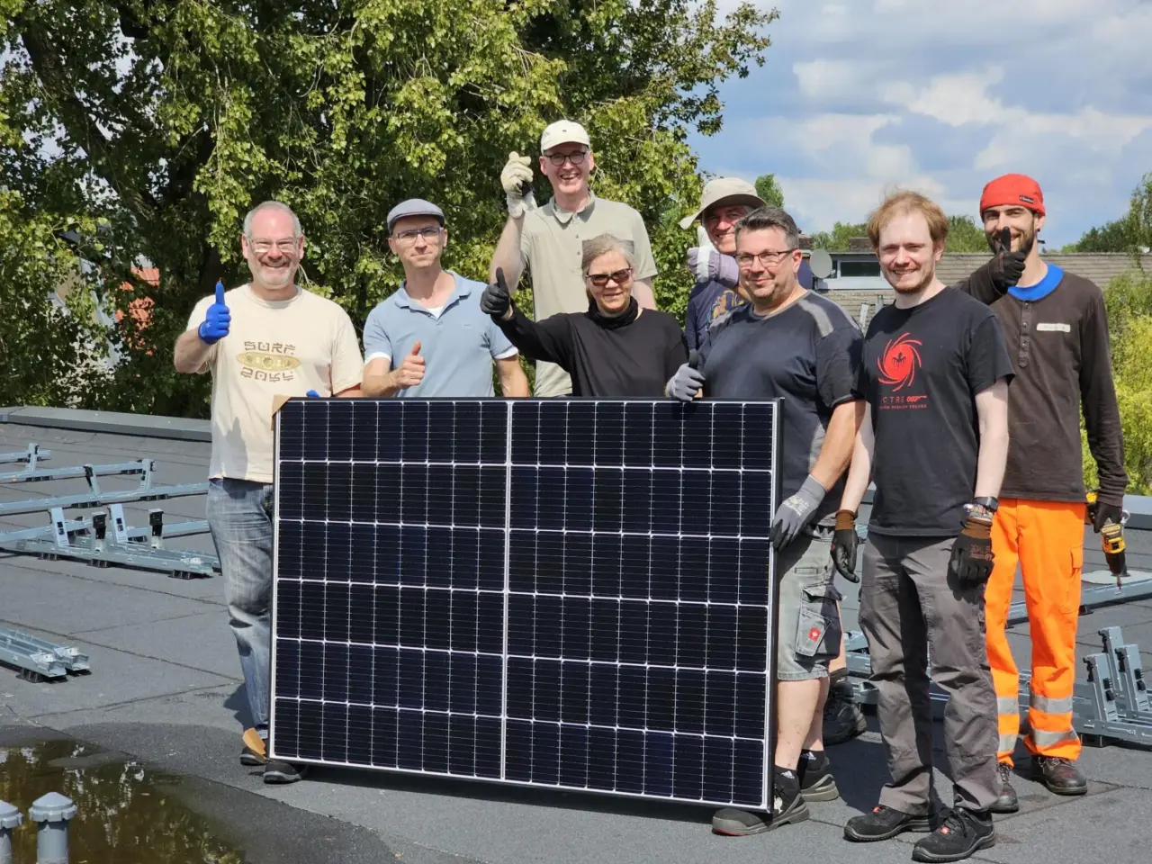 Aufbau der Solarmodule