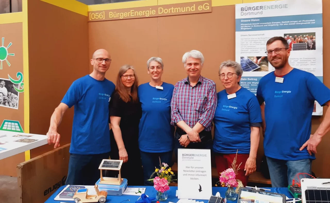 Das Team der Bürgerenergie Dortmund beim Gutes Morgen Festival